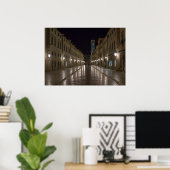 Dubrovnik Kroatië bij nacht Poster (Thuiskantoor)