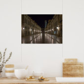 Dubrovnik Kroatië bij nacht Poster (Keuken)