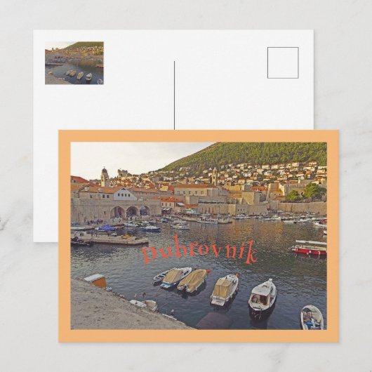 DUBROVNIK, KROATIE BRIEFKAART (Voorkant / Achterkant)