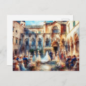 Dubrovnik Kroatië bruiloft Sponza Palace Briefkaart (Voorkant / Achterkant)