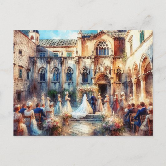 Dubrovnik Kroatië bruiloft Sponza Palace Briefkaart (Voorkant)