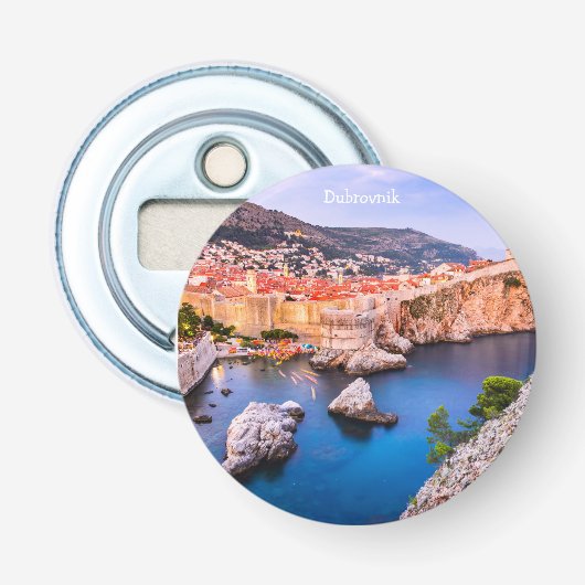Dubrovnik Kroatië Button Flesopener (Voorkant)