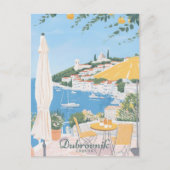 Dubrovnik Kroatië Gouache Illustratie Reizen Briefkaart (Voorkant)