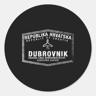 Dubrovnik Kroatië Haven Stempel Vakantie Reizen Ronde Sticker