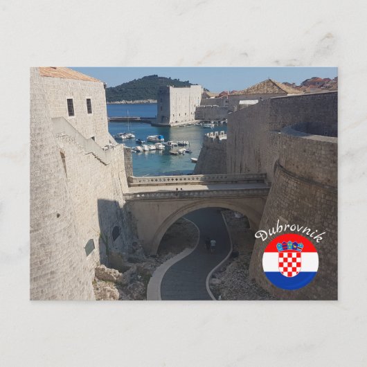 Dubrovnik Kroatië | | Hrvatska | Adriatisch Zee Briefkaart (Voorkant)