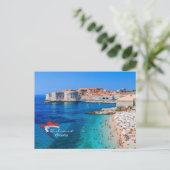 Dubrovnik Kroatië | | Hrvatska | Adriatisch Zee Briefkaart (Staand voorkant)