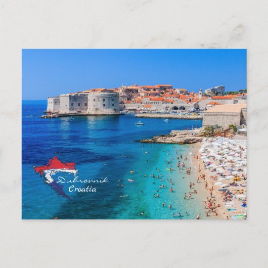 Dubrovnik Kroatië | | Hrvatska | Adriatisch Zee Briefkaart (Voorkant)