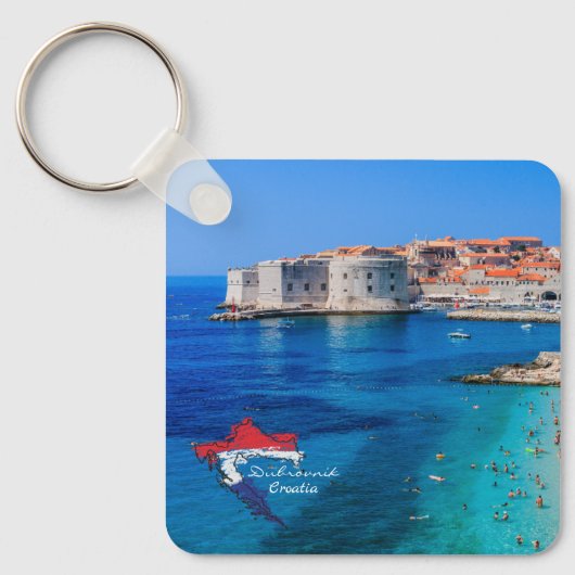 Dubrovnik Kroatië | | Hrvatska | Adriatisch Zee Sleutelhanger (Voorkant)