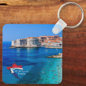 Dubrovnik Kroatië | | Hrvatska | Adriatisch Zee Sleutelhanger (Achterkant)