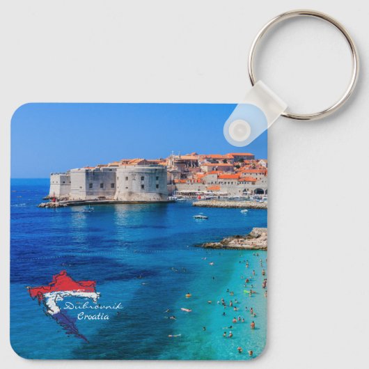 Dubrovnik Kroatië | | Hrvatska | Adriatisch Zee Sleutelhanger (Achterkant)