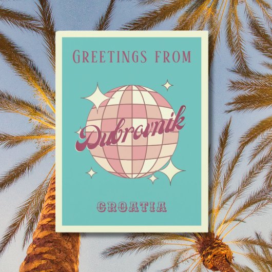 Dubrovnik Kroatië Hrvatska Retro  Briefkaart