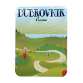 dubrovnik kroatië landschap poster. magneet (Verticaal)