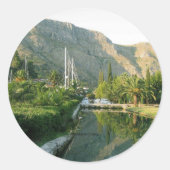 Dubrovnik Kroatië landschap Ronde Sticker (Voorkant)