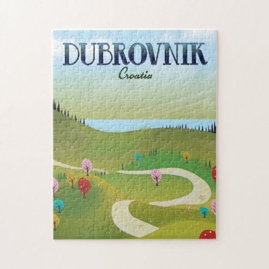 dubrovnik kroatië landschapsposter. legpuzzel (Verticaal)