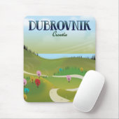 dubrovnik kroatië landschapsposter. muismat (Met muis)
