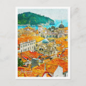 Dubrovnik Kroatië Mooi olieverflandschap Briefkaart (Voorkant)
