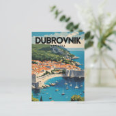 Dubrovnik Kroatië Nostalgische vintage reizen Briefkaart (Staand voorkant)