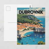 Dubrovnik Kroatië Nostalgische vintage reizen Briefkaart (Voorkant / Achterkant)