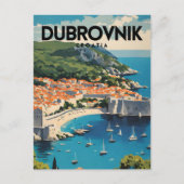 Dubrovnik Kroatië Nostalgische vintage reizen Briefkaart (Voorkant)