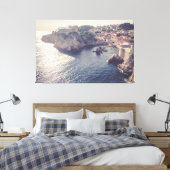 Dubrovnik Kroatië op Sunset 60x38 Large Canvas (Insitu (Slaapkamer))