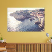 Dubrovnik Kroatië op Sunset 60x38 Large Canvas Afdruk (Insitu (Woonkamer))