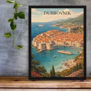Dubrovnik, Kroatië – Parel van de Adriatische reis Poster