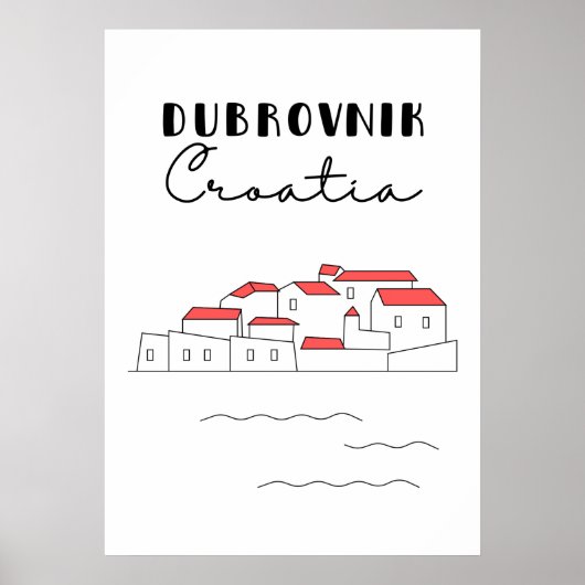 Dubrovnik Kroatië Poster (Voorkant)