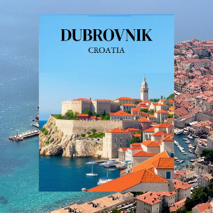 Dubrovnik, Kroatië Reis Vintage Briefkaart