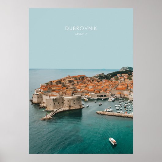 Dubrovnik, Kroatië Reisbaan Poster (Voorkant)