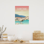 Dubrovnik Kroatië: reisposter dubrovnik oude stad Poster (Keuken)