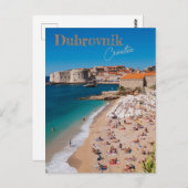 Dubrovnik Kroatië Reizen Briefkaart (Voorkant / Achterkant)