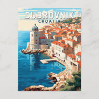 Dubrovnik Kroatië Reizen Kunst Vintage