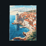 Dubrovnik Kroatië Reizen Kunst Vintage Fleece Deken<br><div class="desc">Dubrovnik Kroatië retro reisontwerp. Het staat bekend om zijn karakteristieke oude binnenstad,  omgeven door enorme stenen muren die in de 16e eeuw werden voltooid.</div>