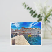 Dubrovnik Kroatië Reizen Kunst Vintage Split Briefkaart (Staand voorkant)