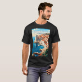 Dubrovnik Kroatië Reizen Kunst Vintage T-shirt (Voorkant volledig)