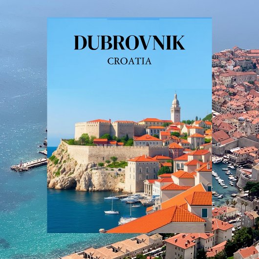 Dubrovnik, Kroatië Reizen Vintage Briefkaart