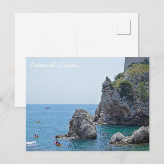 Dubrovnik Kroatië Rocks Holiday Briefkaart (Voorkant / Achterkant)