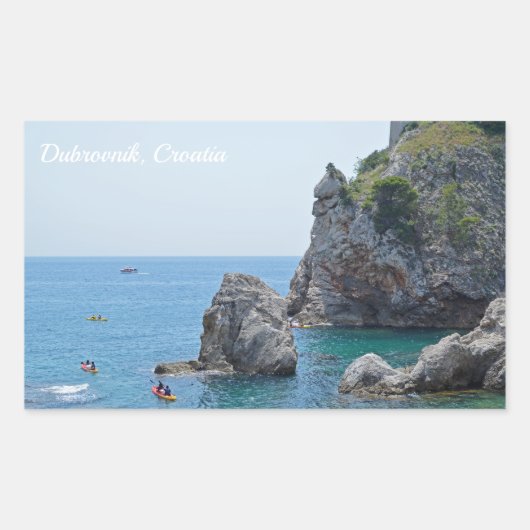 Dubrovnik Kroatië Rocks Holiday Rechthoekige Sticker (Voorkant)