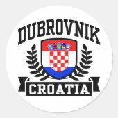 Dubrovnik Kroatië Ronde Sticker (Voorkant)