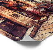 Dubrovnik Kroatië Street Tower waterverf Poster (Hoek)