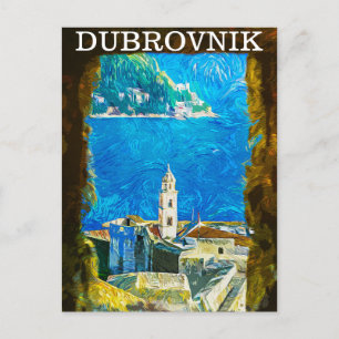 Dubrovnik Kroatië Tekening Waterverf Briefkaart