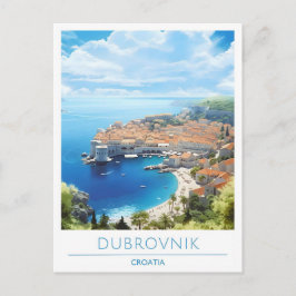Dubrovnik Kroatië Vintage Travel Briefkaart