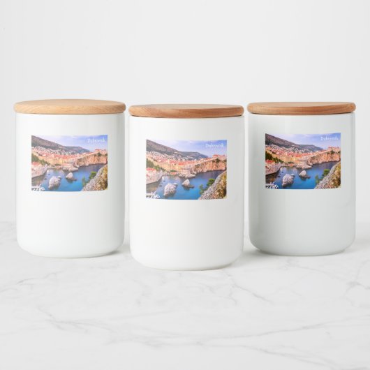 Dubrovnik Kroatië Voedselcontainer Etiket (Flessen)