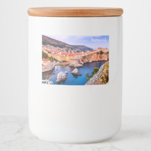 Dubrovnik Kroatië Voedselcontainer Etiket