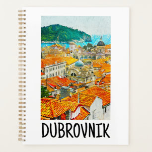 Dubrovnik Kroatië Waterverf Oil Paint Briefkaart Planner