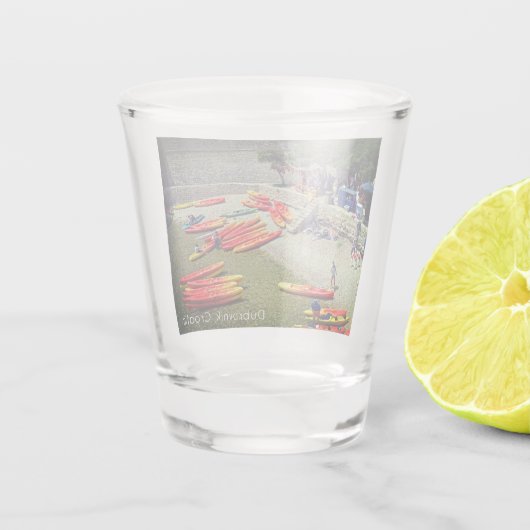 Dubrovnik Kroatië West Wall Holiday Souvenir Shot Glas (Achterkant)