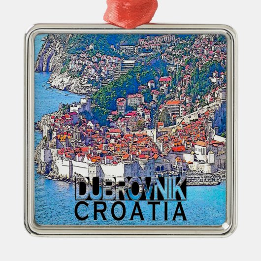 Dubrovnik Metalen Ornament (Voorkant)