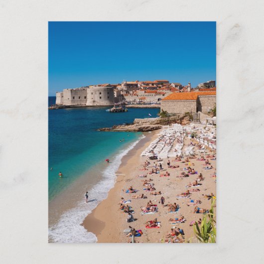 Dubrovnik Old Town and Banje Beach Briefkaart (Voorkant)