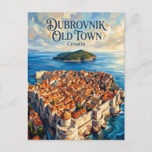 Dubrovnik Oude Stad Kroatië Briefkaart (Voorkant)