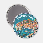 Dubrovnik Oude Stad Kroatië Magneet (Voorkant / Achterkant)